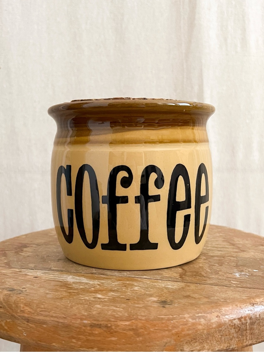 Vintage 1970s T.G. Green Granville English Ceramic Coffee Storage Jar Brown